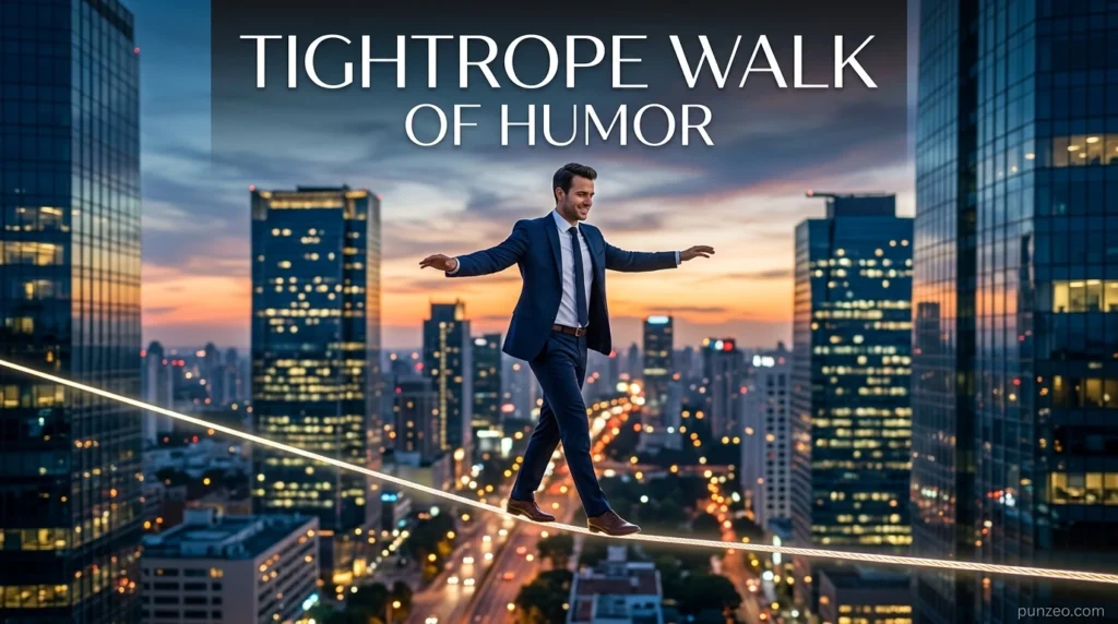 Tightrope Walk of Humor
