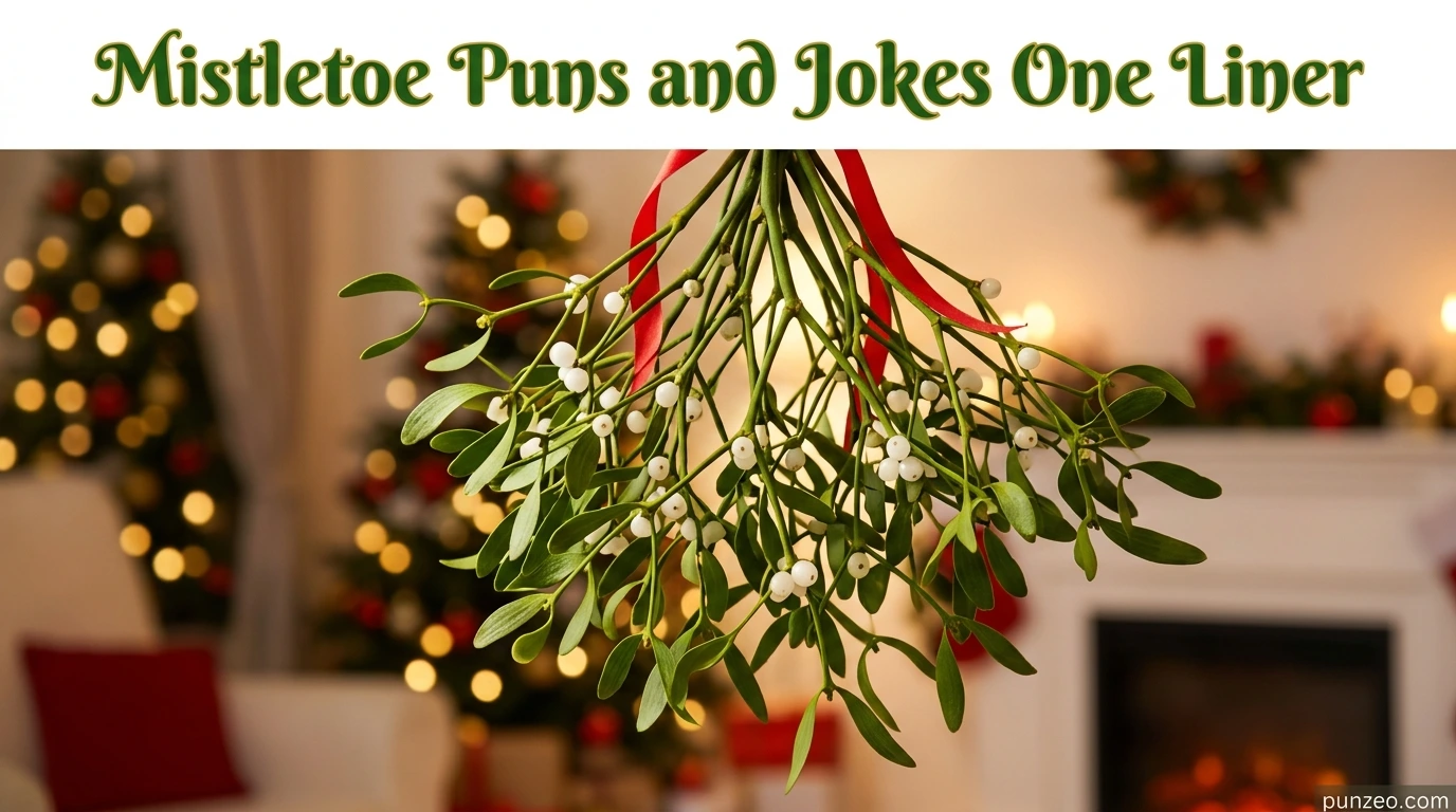 Mistletoe Puns and Jokes One Liner